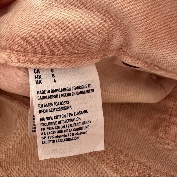 American Eagle-Distressed Mini Skirt- Pink Clay (Size:0) - Picture 5 of 6